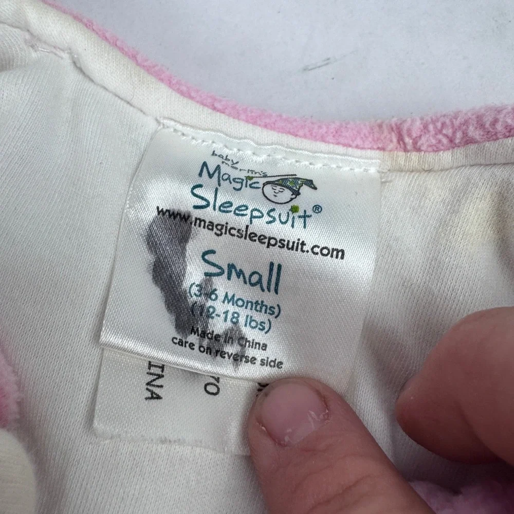 Baby Merlin's Magic Sleepsuit Small 3-6 Months Pink 12-18lbs